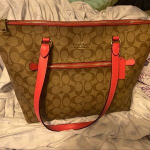 Coach pink gallery tote shoulder bag